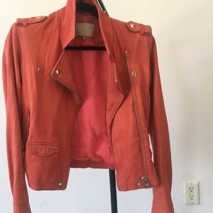 Iro ashvill red leather jacket